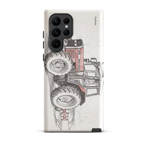 Furrow & Fields Tough case for Samsung® Glossy / Samsung Galaxy S22 Ultra Massey Ferguson 375 Pencil Sketch | Tough case for Samsung® Quality Farmers Merch