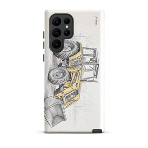 Furrow & Fields Tough case for Samsung® Glossy / Samsung Galaxy S22 Ultra Massey Ferguson 50E Pencil Sketch | Tough case for Samsung® Quality Farmers Merch