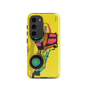 Furrow & Fields Tough case for Samsung® Glossy / Samsung Galaxy S23 JCB TM420 Pop Art | Tough case for Samsung® Quality Farmers Merch