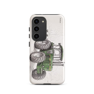 Furrow & Fields Tough case for Samsung® Glossy / Samsung Galaxy S23 John Deere 4350 Pencil Sketch | Tough case for Samsung® Quality Farmers Merch