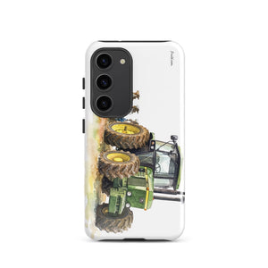 Furrow & Fields Tough case for Samsung® Glossy / Samsung Galaxy S23 John Deere 4350 Watercolor | Tough case for Samsung® Quality Farmers Merch