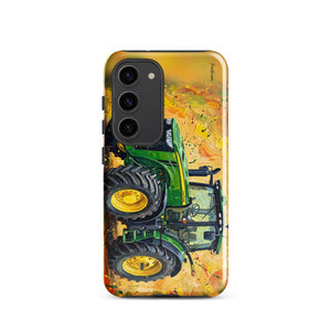Furrow & Fields Tough case for Samsung® Glossy / Samsung Galaxy S23 John Deere 8345R Splash Art | Tough case for Samsung® Quality Farmers Merch