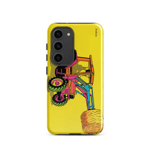 Furrow & Fields Tough case for Samsung® Glossy / Samsung Galaxy S23 Massey Ferguson 3070 Autotronic Pop Art | Tough case for Samsung® Quality Farmers Merch