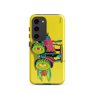 Furrow & Fields Tough case for Samsung® Glossy / Samsung Galaxy S23 Massey Ferguson 6255 Pop Art | Tough case for Samsung® Quality Farmers Merch