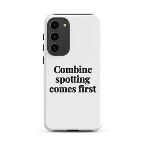 Furrow & Fields Tough case for Samsung® Glossy / Samsung Galaxy S23 Plus Combine Spotting Comes First | Tough case for Samsung® Quality Farmers Merch