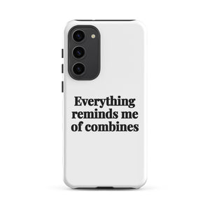 Furrow & Fields Tough case for Samsung® Glossy / Samsung Galaxy S23 Plus Everything Reminds Me of Combines | Tough case for Samsung® Quality Farmers Merch