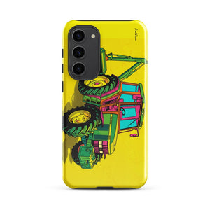 Furrow & Fields Tough case for Samsung® Glossy / Samsung Galaxy S23 Plus John Deere 6910 with Hedge Cutter Pop Art | Tough case for Samsung® Quality Farmers Merch