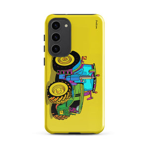 Furrow & Fields Tough case for Samsung® Glossy / Samsung Galaxy S23 Plus John Deere 6R 250 Pop Art | Tough case for Samsung® Quality Farmers Merch