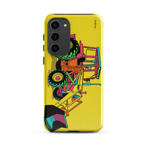 Furrow & Fields Tough case for Samsung® Glossy / Samsung Galaxy S23 Plus Massey Ferguson 50E Pop Art | Tough case for Samsung® Quality Farmers Merch