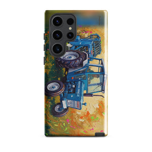 Furrow & Fields Tough case for Samsung® Glossy / Samsung Galaxy S23 Ultra Ford 7600 Splash Art | Tough case for Samsung® Quality Farmers Merch