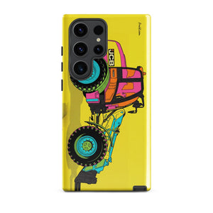 Furrow & Fields Tough case for Samsung® Glossy / Samsung Galaxy S23 Ultra JCB TM420 Pop Art | Tough case for Samsung® Quality Farmers Merch