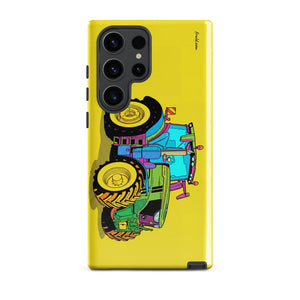 Furrow & Fields Tough case for Samsung® Glossy / Samsung Galaxy S23 Ultra John Deere 6R 250 Pop Art | Tough case for Samsung® Quality Farmers Merch