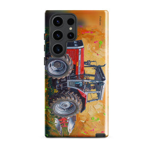 Furrow & Fields Tough case for Samsung® Glossy / Samsung Galaxy S23 Ultra Massey Ferguson 375 Splash Art | Tough case for Samsung® Quality Farmers Merch