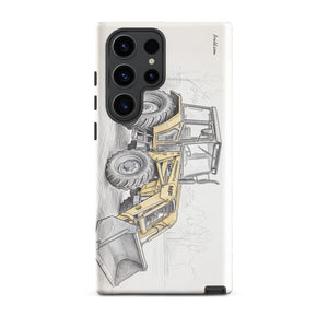 Furrow & Fields Tough case for Samsung® Glossy / Samsung Galaxy S23 Ultra Massey Ferguson 50E Pencil Sketch | Tough case for Samsung® Quality Farmers Merch
