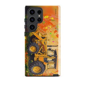 Furrow & Fields Tough case for Samsung® Glossy / Samsung Galaxy S23 Ultra Massey Ferguson 50E Splash Art | Tough case for Samsung® Quality Farmers Merch