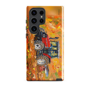 Furrow & Fields Tough case for Samsung® Glossy / Samsung Galaxy S23 Ultra Massey Ferguson 6255 Splash Art | Tough case for Samsung® Quality Farmers Merch