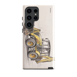 Furrow & Fields Tough case for Samsung® Glossy / Samsung Galaxy S23 Ultra Terex 860 Elite Pencil Sketch | Tough case for Samsung® Quality Farmers Merch