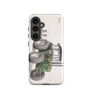 Furrow & Fields Tough case for Samsung® Glossy / Samsung Galaxy S24 John Deere 4350 Pencil Sketch | Tough case for Samsung® Quality Farmers Merch