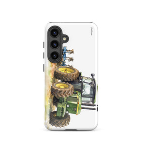 Furrow & Fields Tough case for Samsung® Glossy / Samsung Galaxy S24 John Deere 4350 Watercolor | Tough case for Samsung® Quality Farmers Merch