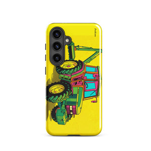 Furrow & Fields Tough case for Samsung® Glossy / Samsung Galaxy S24 John Deere 6910 with Hedge Cutter Pop Art | Tough case for Samsung® Quality Farmers Merch