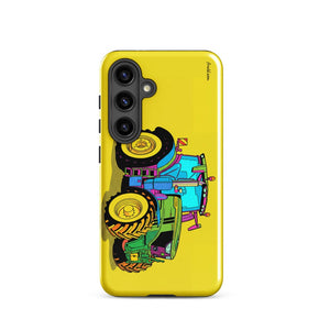 Furrow & Fields Tough case for Samsung® Glossy / Samsung Galaxy S24 John Deere 6R 250 Pop Art | Tough case for Samsung® Quality Farmers Merch