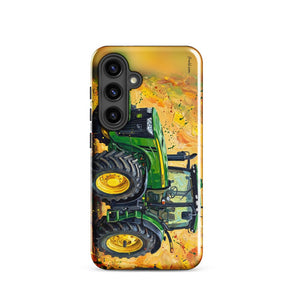 Furrow & Fields Tough case for Samsung® Glossy / Samsung Galaxy S24 John Deere 8345R Splash Art | Tough case for Samsung® Quality Farmers Merch