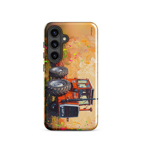 Furrow & Fields Tough case for Samsung® Glossy / Samsung Galaxy S24 Massey Ferguson 1200 Splash Art | Tough case for Samsung® Quality Farmers Merch