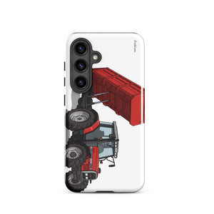 Furrow & Fields Tough case for Samsung® Glossy / Samsung Galaxy S24 Massey Ferguson 6180 Illustration | Tough case for Samsung® Quality Farmers Merch