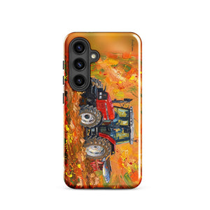 Furrow & Fields Tough case for Samsung® Glossy / Samsung Galaxy S24 Massey Ferguson 6255 Splash Art | Tough case for Samsung® Quality Farmers Merch
