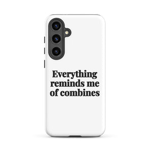 Furrow & Fields Tough case for Samsung® Glossy / Samsung Galaxy S24 Plus Everything Reminds Me of Combines | Tough case for Samsung® Quality Farmers Merch