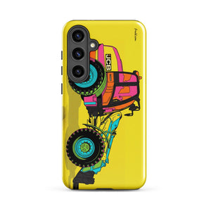 Furrow & Fields Tough case for Samsung® Glossy / Samsung Galaxy S24 Plus JCB TM420 Pop Art | Tough case for Samsung® Quality Farmers Merch