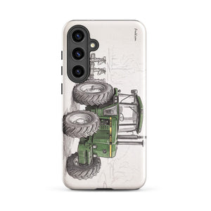 Furrow & Fields Tough case for Samsung® Glossy / Samsung Galaxy S24 Plus John Deere 4350 Pencil Sketch | Tough case for Samsung® Quality Farmers Merch