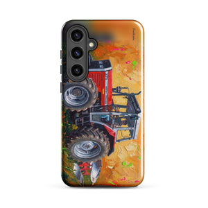 Furrow & Fields Tough case for Samsung® Glossy / Samsung Galaxy S24 Plus Massey Ferguson 375 Splash Art | Tough case for Samsung® Quality Farmers Merch