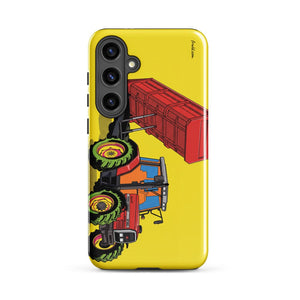 Furrow & Fields Tough case for Samsung® Glossy / Samsung Galaxy S24 Plus Massey Ferguson 6180 Pop Art | Tough case for Samsung® Quality Farmers Merch