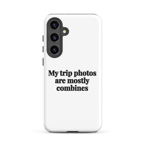 Furrow & Fields Tough case for Samsung® Glossy / Samsung Galaxy S24 Plus My Trip Photos Are Mostly Combines | Tough case for Samsung® Quality Farmers Merch
