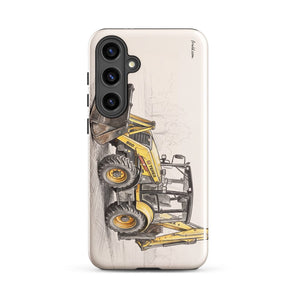 Furrow & Fields Tough case for Samsung® Glossy / Samsung Galaxy S24 Plus Terex 860 Elite Pencil Sketch | Tough case for Samsung® Quality Farmers Merch