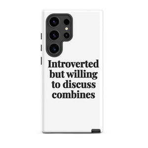 Furrow & Fields Tough case for Samsung® Glossy / Samsung Galaxy S24 Ultra Introverted But Willing To Discuss Combines | Tough case for Samsung® Quality Farmers Merch