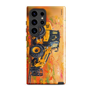Furrow & Fields Tough case for Samsung® Glossy / Samsung Galaxy S24 Ultra JCB TM420 Splash Art | Tough case for Samsung® Quality Farmers Merch