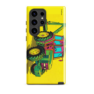 Furrow & Fields Tough case for Samsung® Glossy / Samsung Galaxy S24 Ultra John Deere 6910 with Hedge Cutter Pop Art | Tough case for Samsung® Quality Farmers Merch