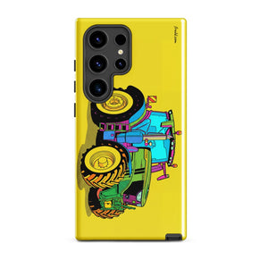 Furrow & Fields Tough case for Samsung® Glossy / Samsung Galaxy S24 Ultra John Deere 6R 250 Pop Art | Tough case for Samsung® Quality Farmers Merch