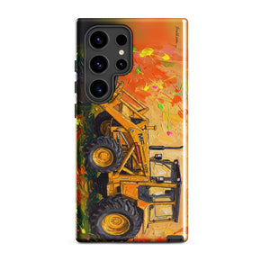 Furrow & Fields Tough case for Samsung® Glossy / Samsung Galaxy S24 Ultra Massey Ferguson 50E Splash Art | Tough case for Samsung® Quality Farmers Merch