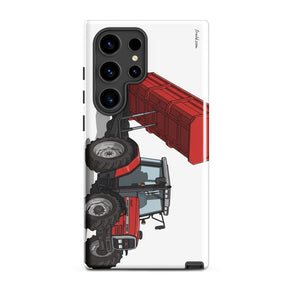 Furrow & Fields Tough case for Samsung® Glossy / Samsung Galaxy S24 Ultra Massey Ferguson 6180 Illustration | Tough case for Samsung® Quality Farmers Merch