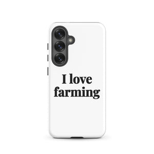 Furrow & Fields Tough case for Samsung® Glossy / Samsung Galaxy S25 I Love Farming | Tough case for Samsung® Quality Farmers Merch
