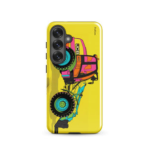 Furrow & Fields Tough case for Samsung® Glossy / Samsung Galaxy S25 JCB TM420 Pop Art | Tough case for Samsung® Quality Farmers Merch