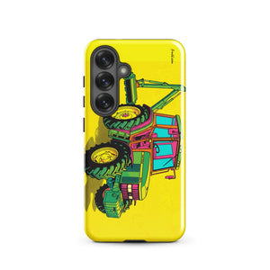 Furrow & Fields Tough case for Samsung® Glossy / Samsung Galaxy S25 John Deere 6910 with Hedge Cutter Pop Art | Tough case for Samsung® Quality Farmers Merch