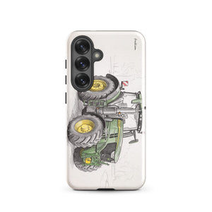 Furrow & Fields Tough case for Samsung® Glossy / Samsung Galaxy S25 John Deere 6R 250 Pencil Sketch | Tough case for Samsung® Quality Farmers Merch