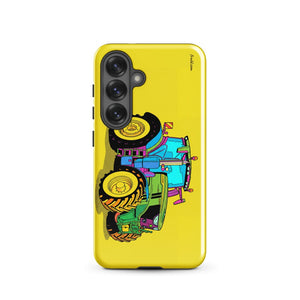 Furrow & Fields Tough case for Samsung® Glossy / Samsung Galaxy S25 John Deere 6R 250 Pop Art | Tough case for Samsung® Quality Farmers Merch