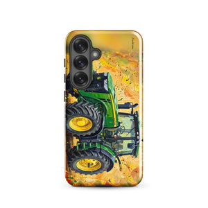 Furrow & Fields Tough case for Samsung® Glossy / Samsung Galaxy S25 John Deere 8345R Splash Art | Tough case for Samsung® Quality Farmers Merch