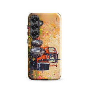 Furrow & Fields Tough case for Samsung® Glossy / Samsung Galaxy S25 Massey Ferguson 1200 Splash Art | Tough case for Samsung® Quality Farmers Merch