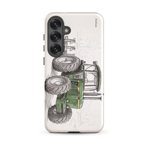 Furrow & Fields Tough case for Samsung® Glossy / Samsung Galaxy S25 Plus John Deere 4350 Pencil Sketch | Tough case for Samsung® Quality Farmers Merch
